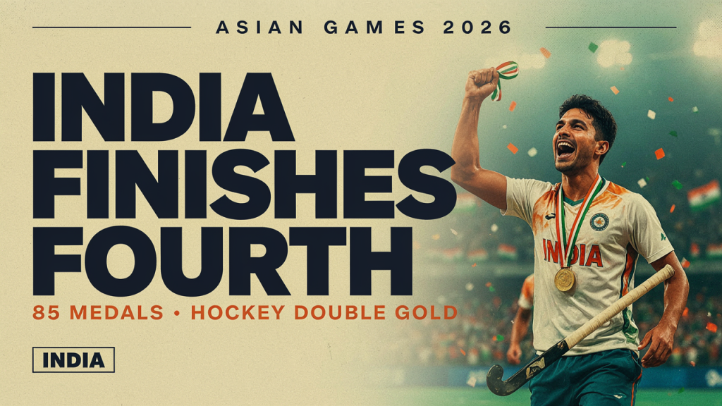 Asian Games 2026: India Finishes Fourth With 85 Medals, Hockey Double Gold Steals the Show